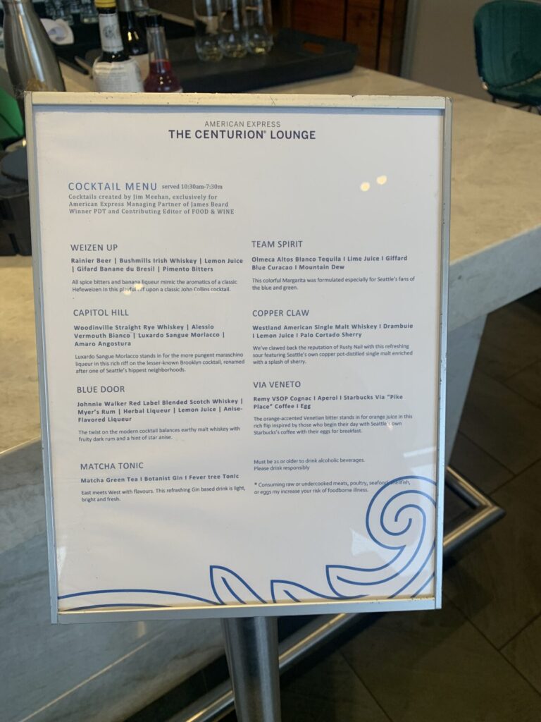 Flying Business reviews the American Express Centurion Lounge at B-Gates in Seattle-Tacoma Airport. Available to American Express Platinum Card holders.