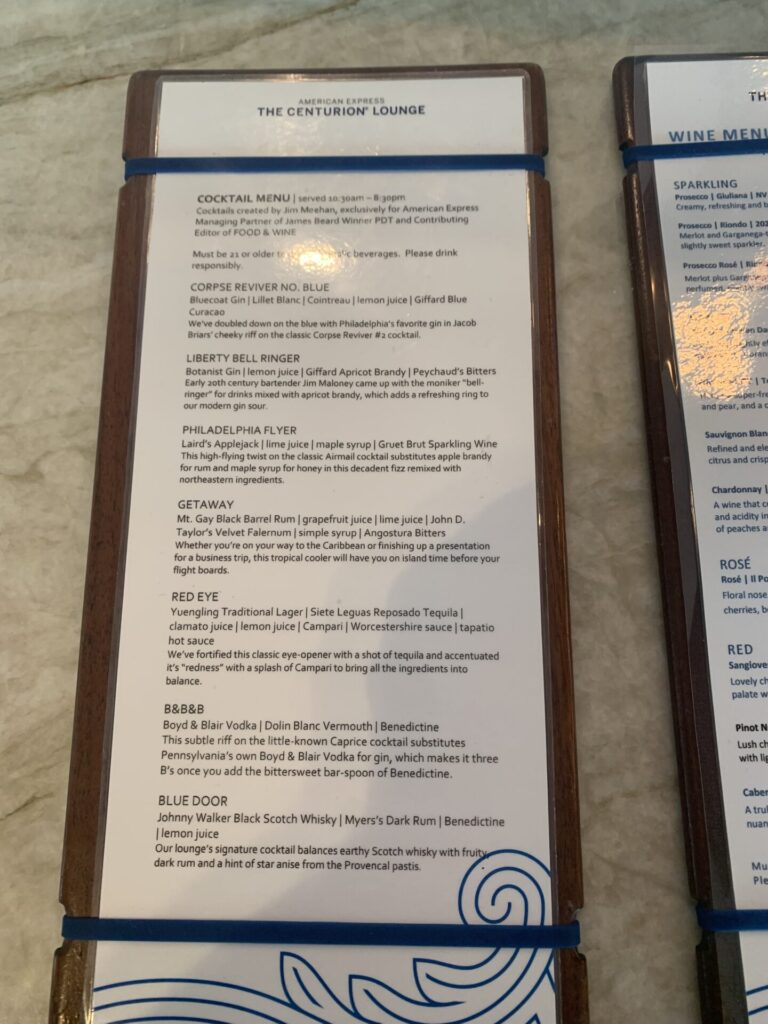 Flying Business reviews the American Express Centurion Lounge at Philadelphia's International Airport.